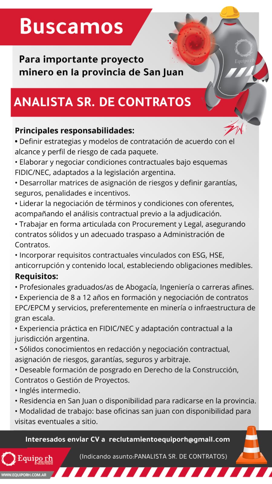 Analista Sr. de Contratos