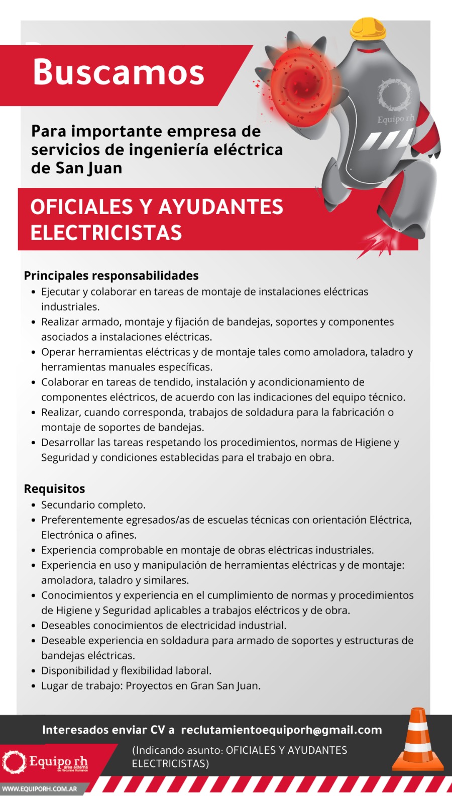 Oficiales y Ayudantes Electricistas